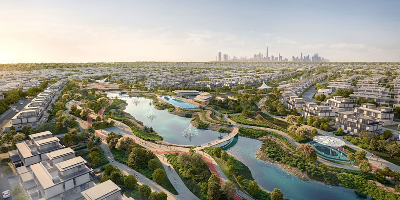 Dubai Creek Harbour panoramic view